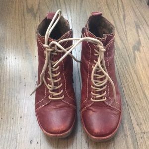 Fly London red booties